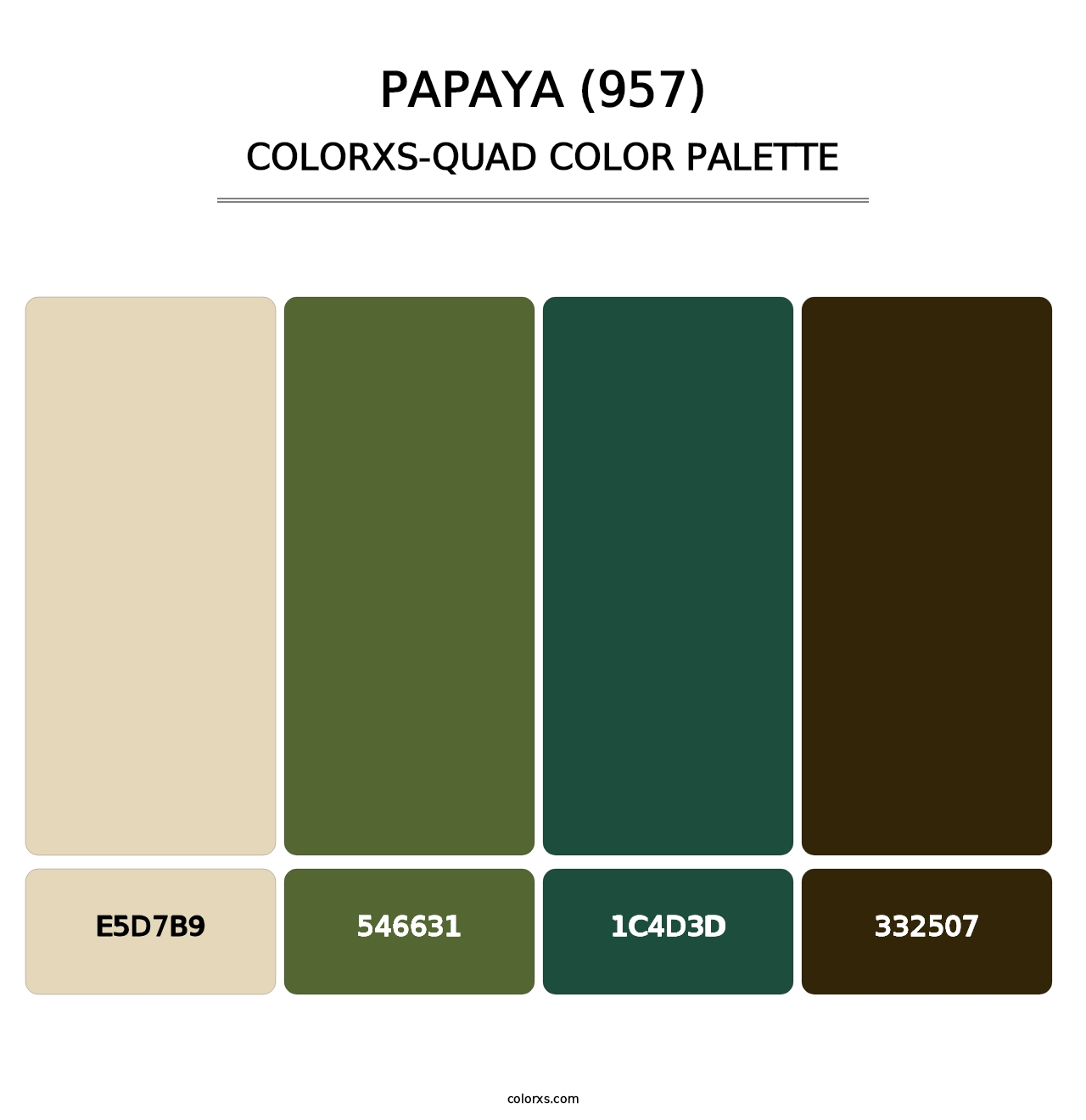 Papaya (957) - Colorxs Quad Palette