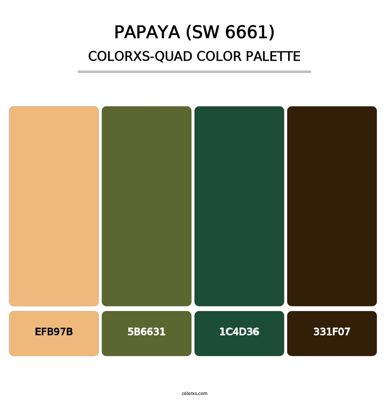Papaya (SW 6661) - Colorxs Quad Palette