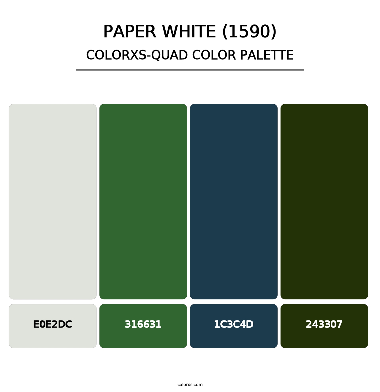 Paper White (1590) - Colorxs Quad Palette