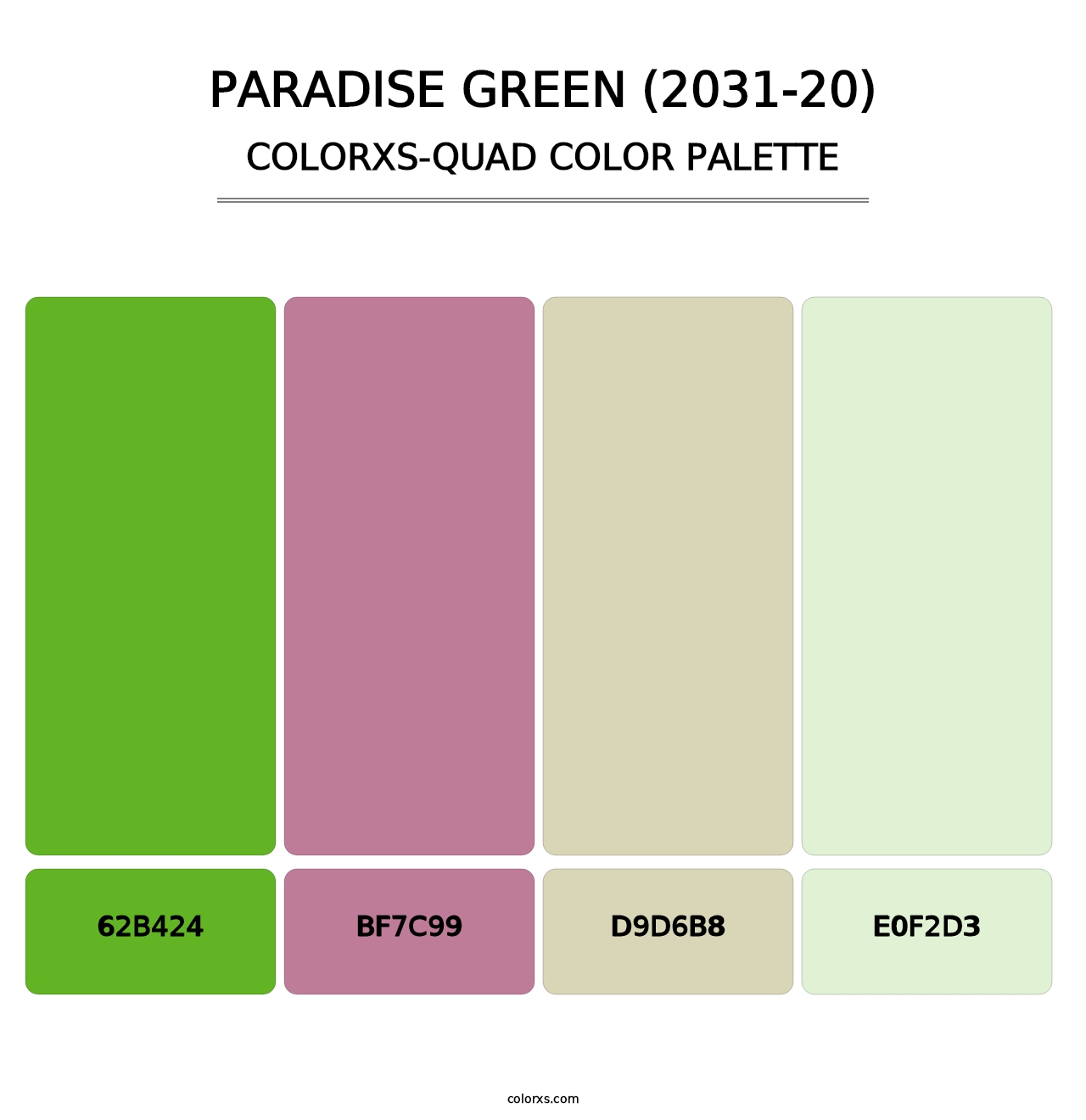 Paradise Green (2031-20) - Colorxs Quad Palette