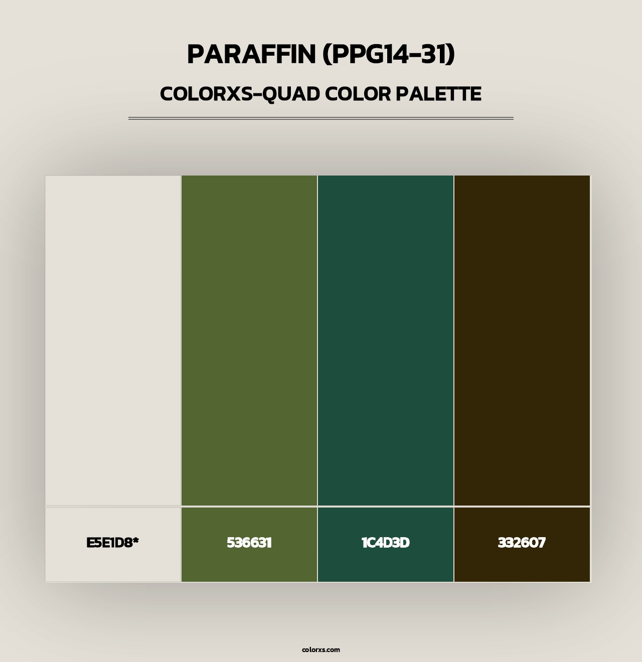 Paraffin (PPG14-31) - Colorxs Quad Palette