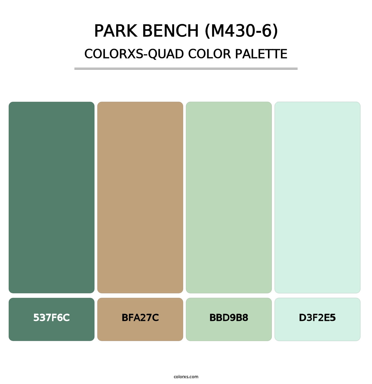 Park Bench (M430-6) - Colorxs Quad Palette