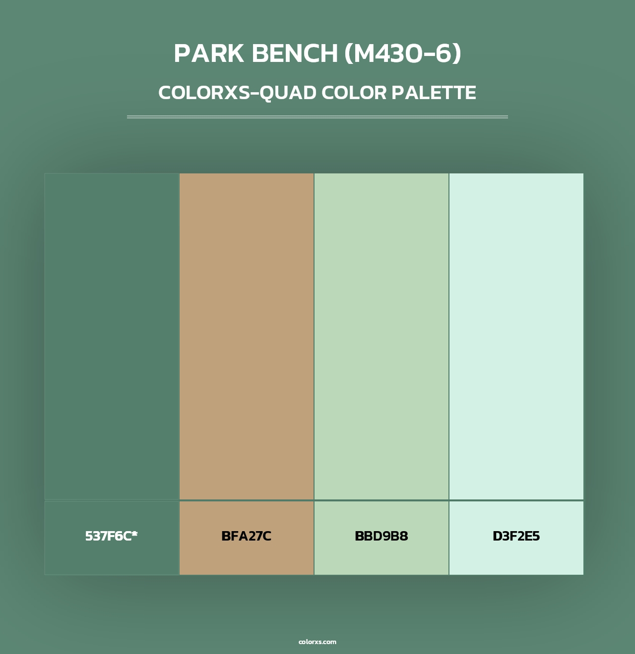 Park Bench (M430-6) - Colorxs Quad Palette