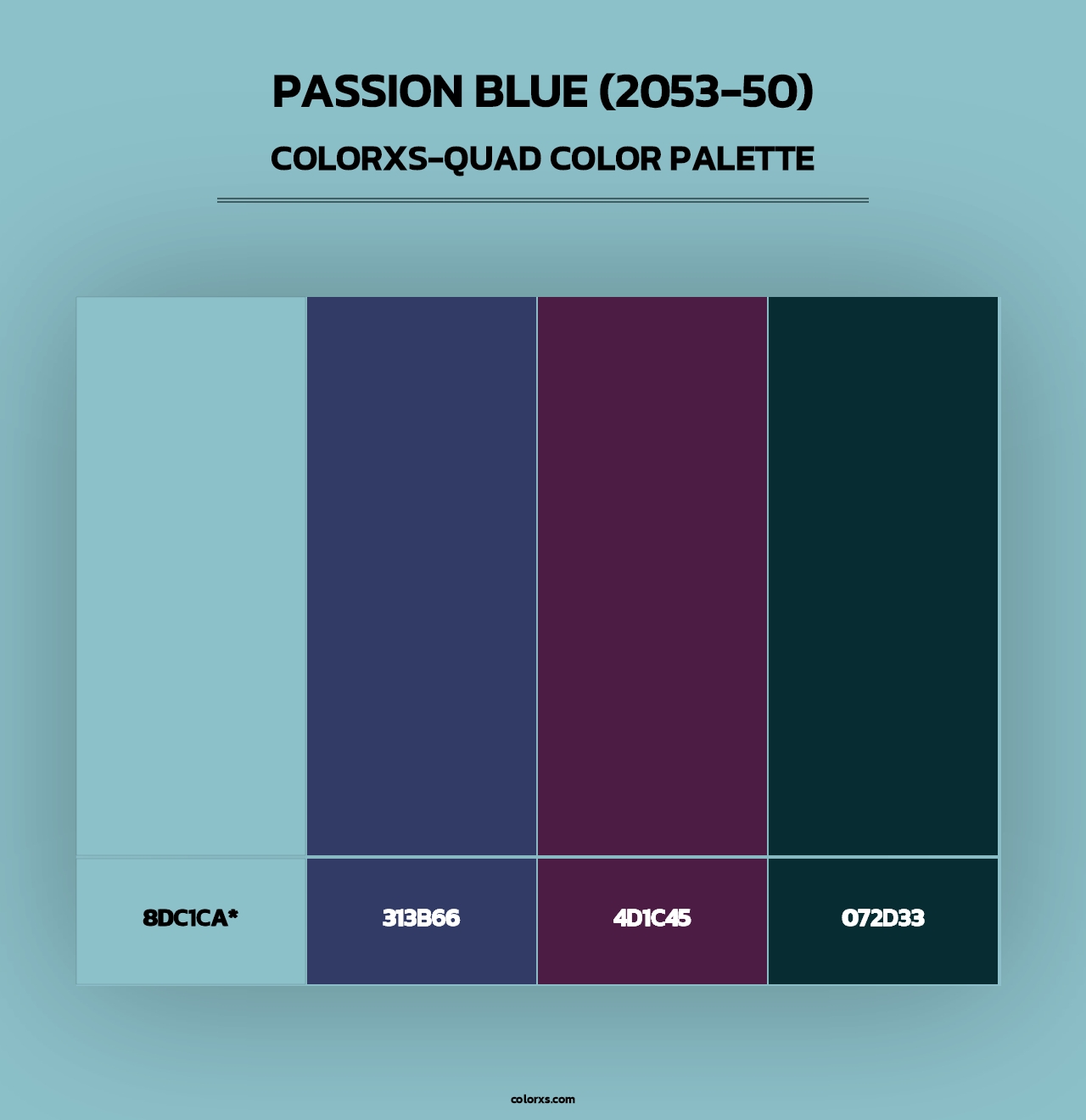 Passion Blue (2053-50) - Colorxs Quad Palette