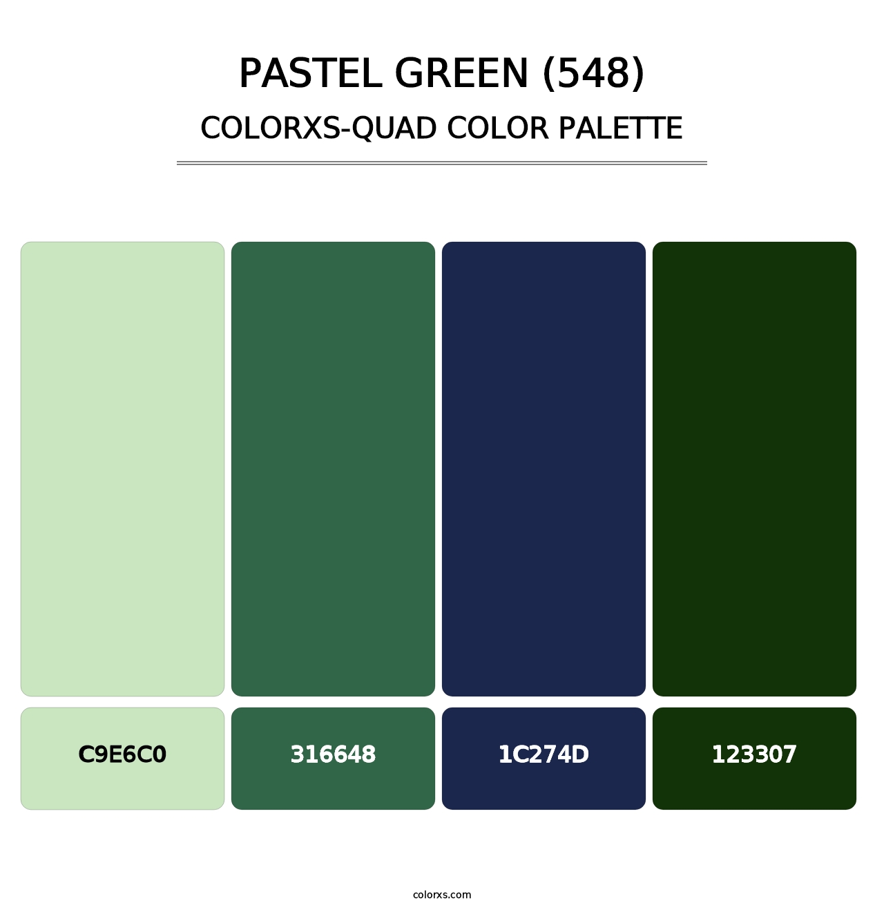 Pastel Green (548) - Colorxs Quad Palette