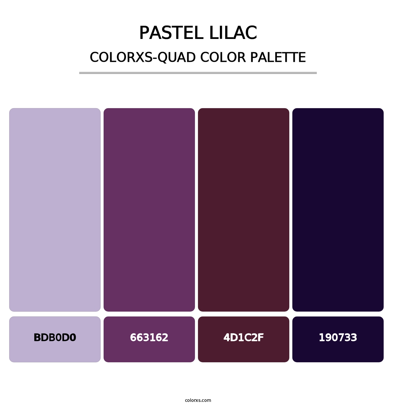 Pastel Lilac - Colorxs Quad Palette
