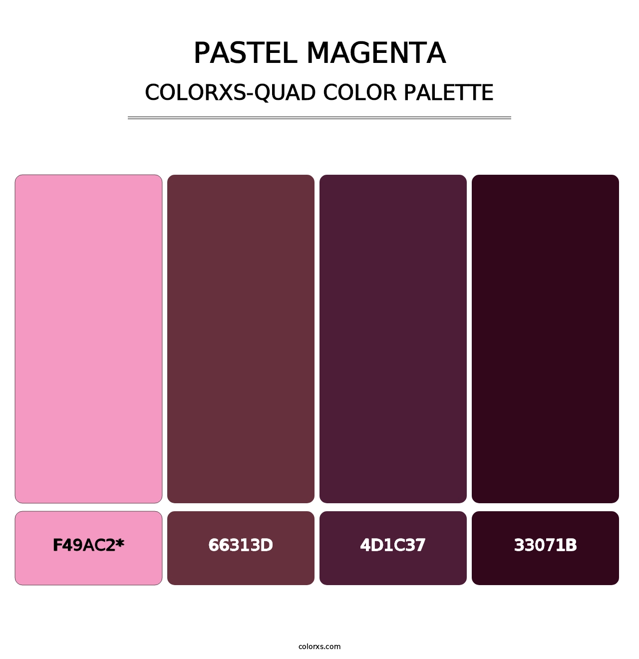 Pastel Magenta - Colorxs Quad Palette