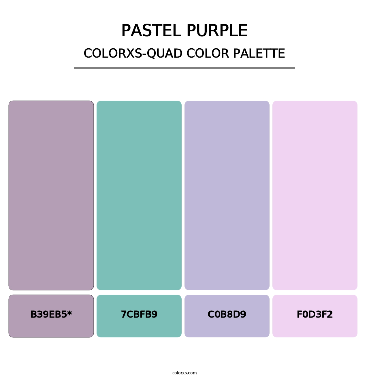 Pastel Purple - Colorxs Quad Palette