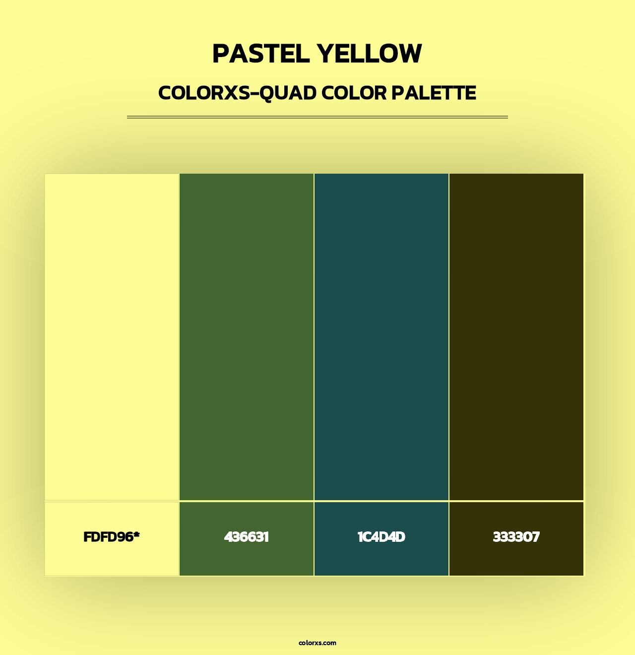 Pastel Yellow - Colorxs Quad Palette
