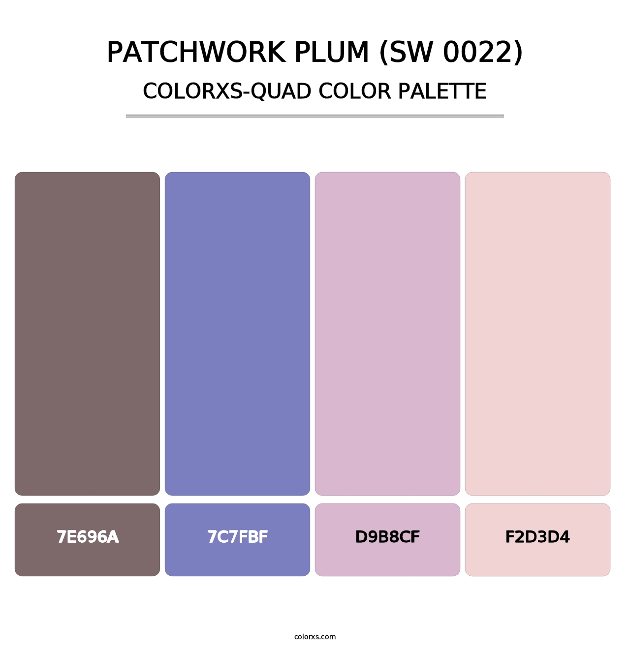 Patchwork Plum (SW 0022) - Colorxs Quad Palette