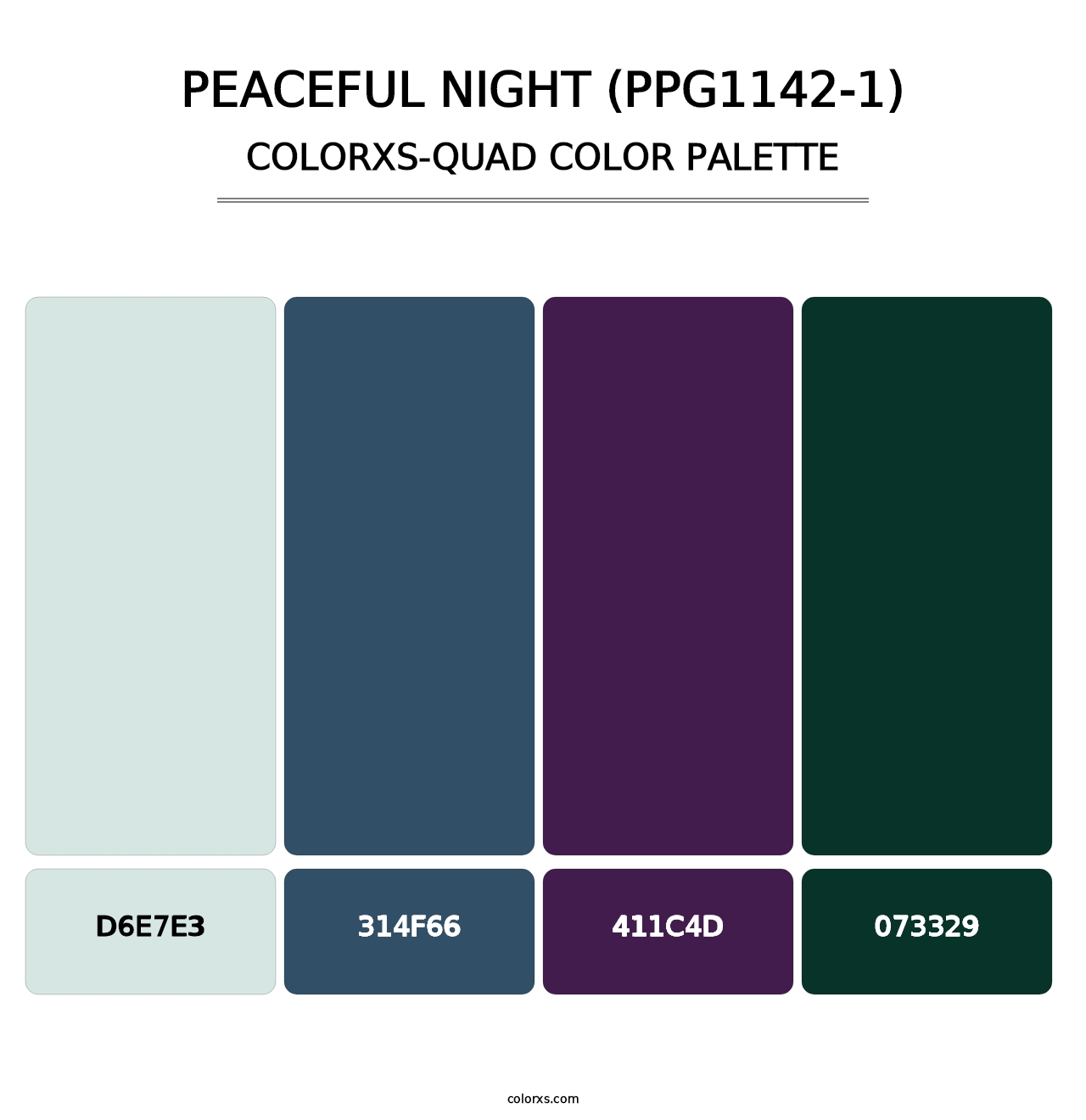 Peaceful Night (PPG1142-1) - Colorxs Quad Palette