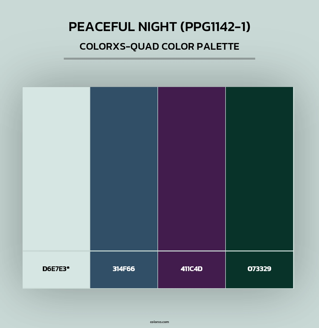 Peaceful Night (PPG1142-1) - Colorxs Quad Palette