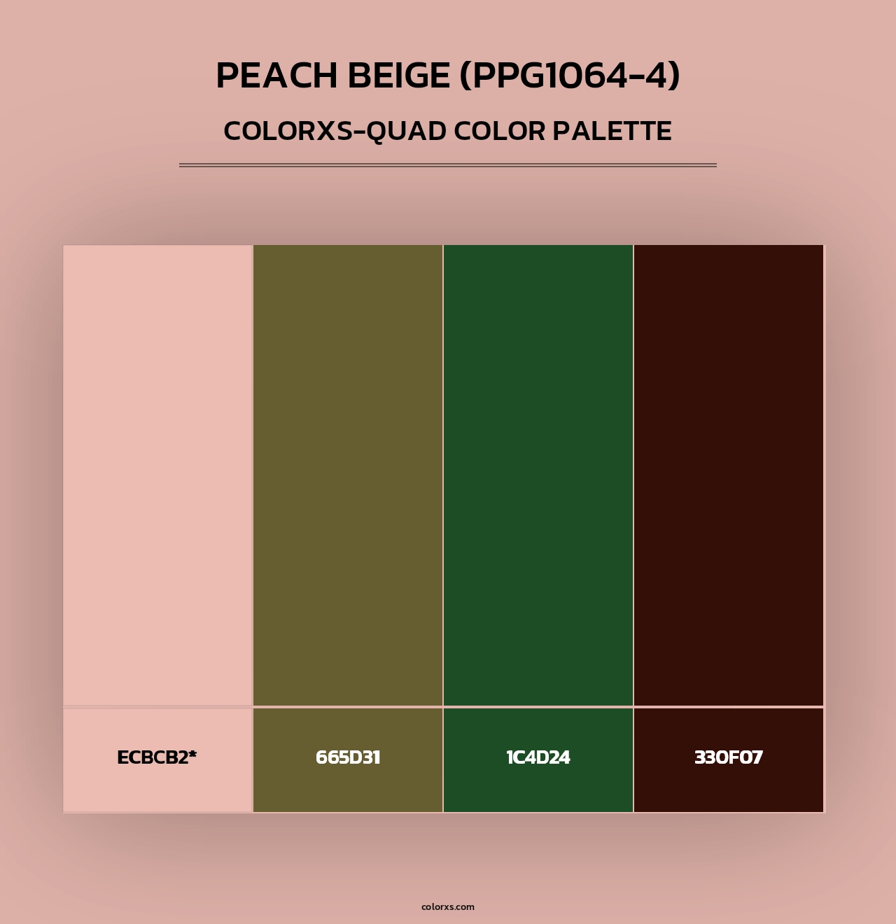 Peach Beige (PPG1064-4) - Colorxs Quad Palette