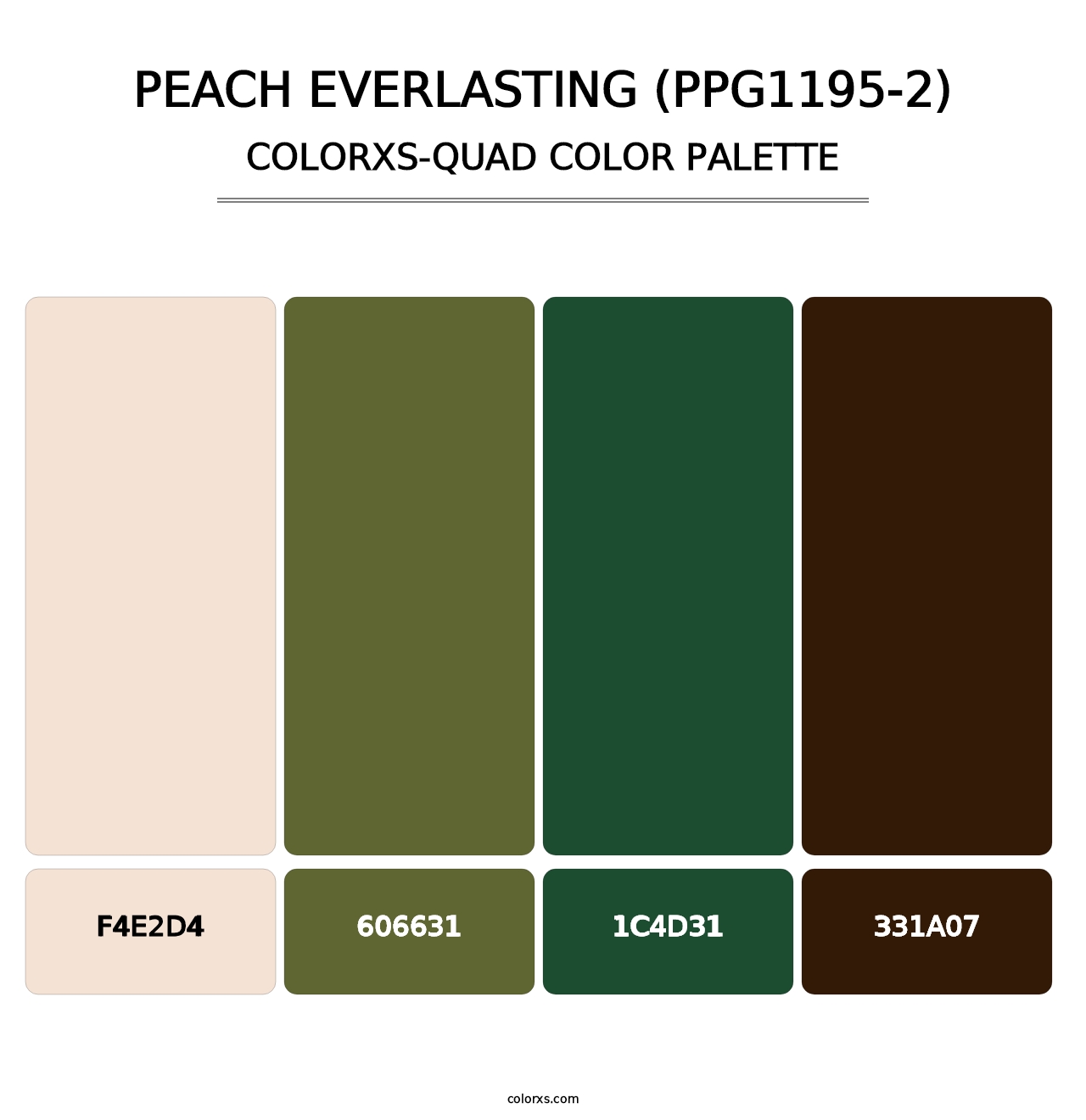 Peach Everlasting (PPG1195-2) - Colorxs Quad Palette