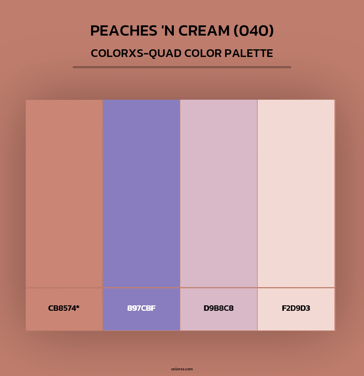 Peaches 'n Cream (040) - Colorxs Quad Palette