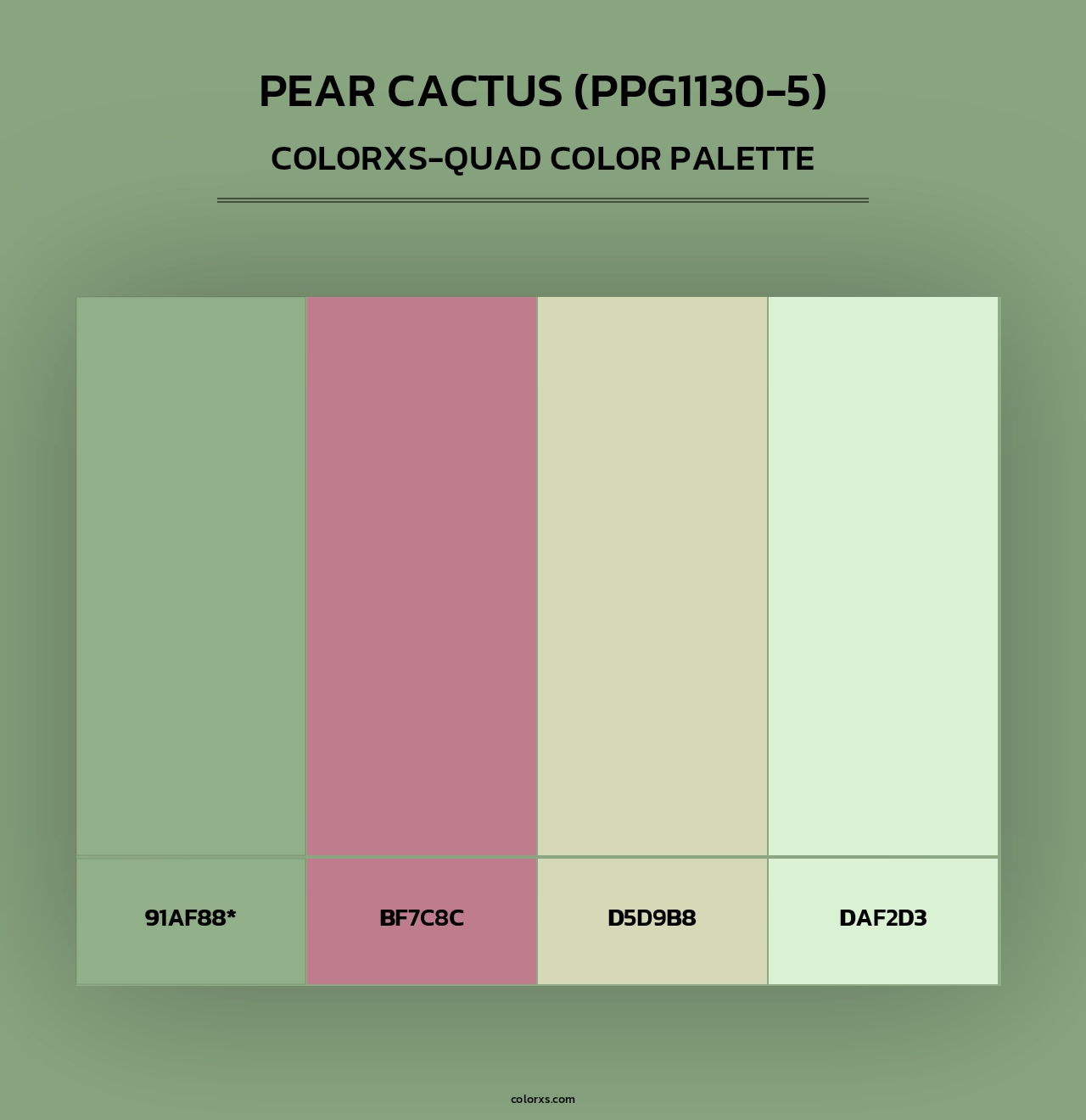 Pear Cactus (PPG1130-5) - Colorxs Quad Palette