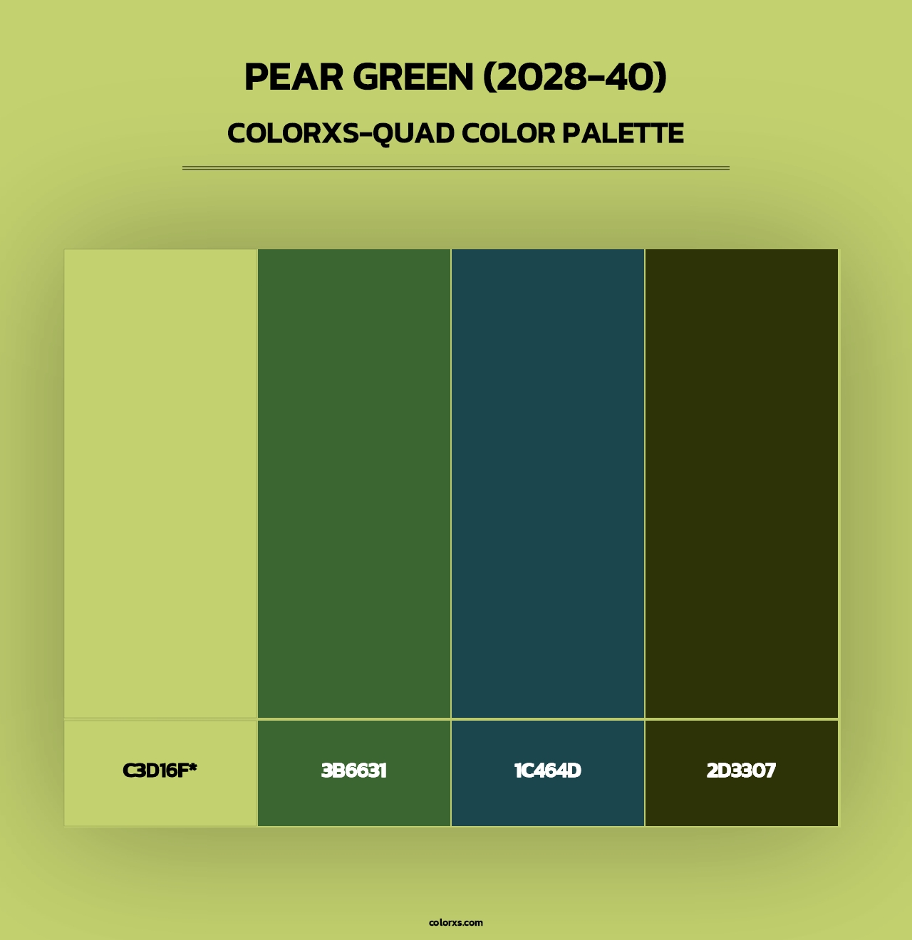 Pear Green (2028-40) - Colorxs Quad Palette