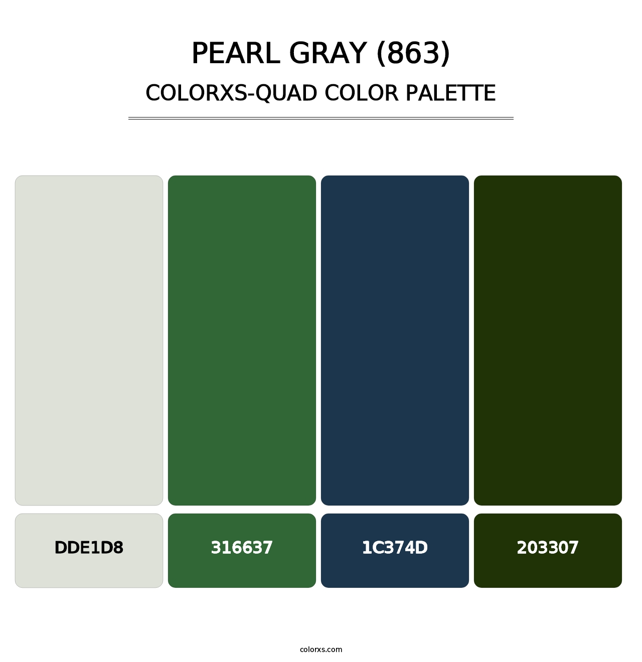 Pearl Gray (863) - Colorxs Quad Palette