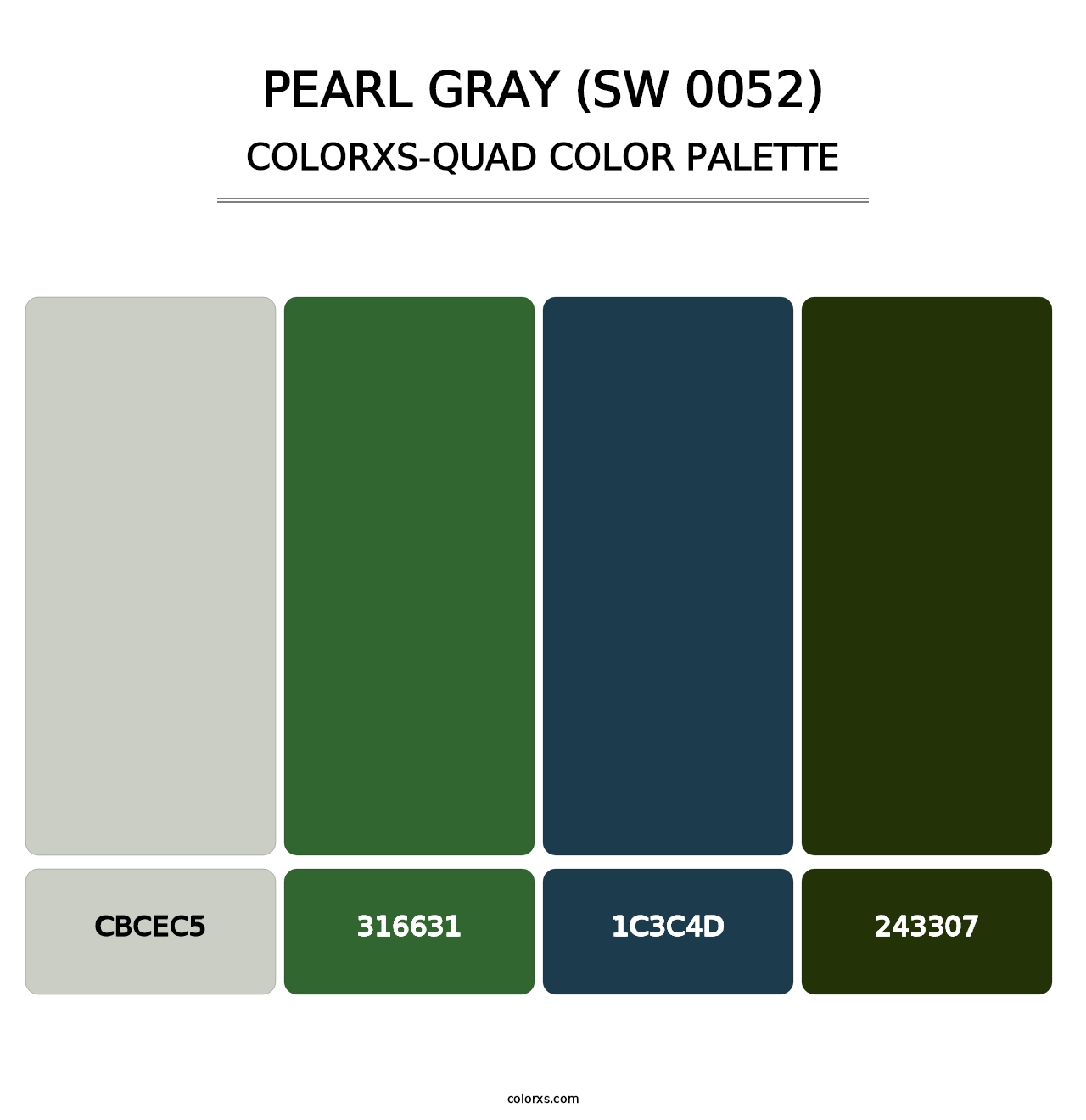 Pearl Gray (SW 0052) - Colorxs Quad Palette