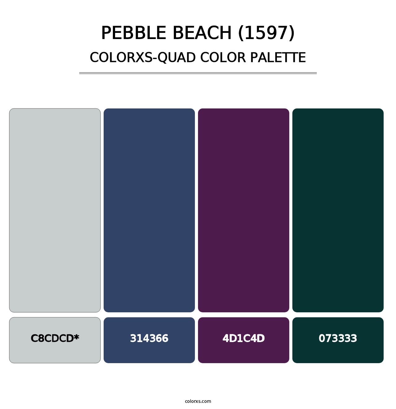 Pebble Beach (1597) - Colorxs Quad Palette