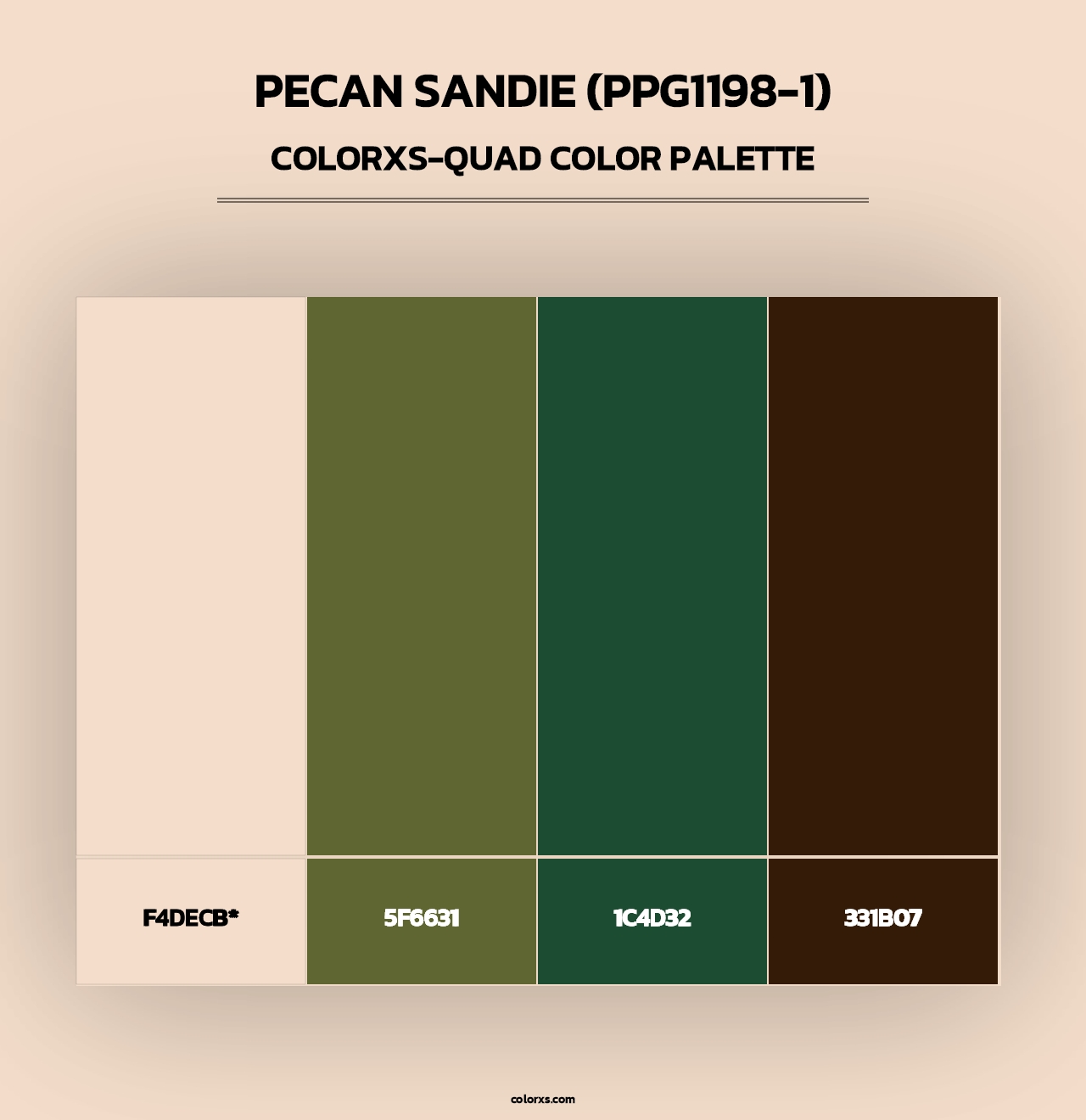 Pecan Sandie (PPG1198-1) - Colorxs Quad Palette