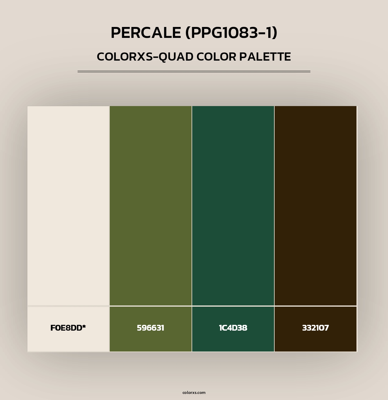 Percale (PPG1083-1) - Colorxs Quad Palette