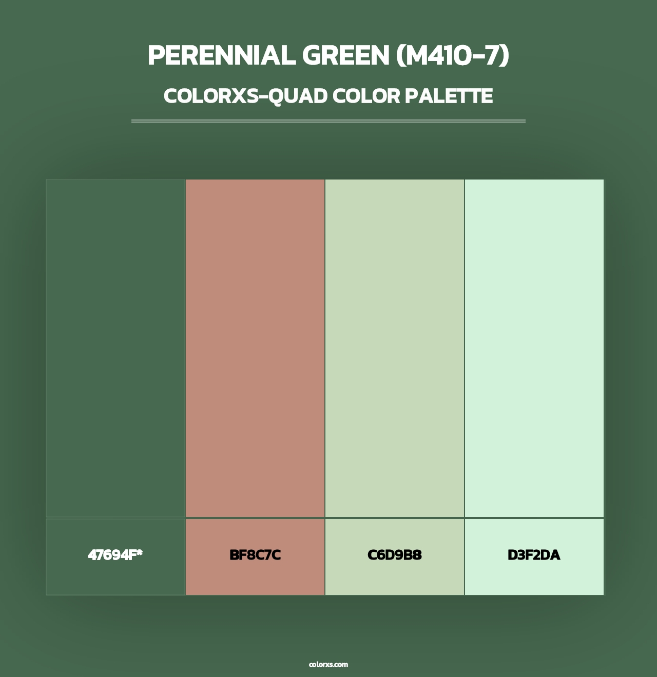 Perennial Green (M410-7) - Colorxs Quad Palette