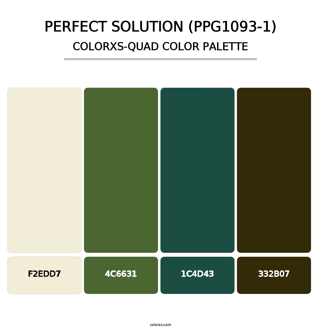 Perfect Solution (PPG1093-1) - Colorxs Quad Palette