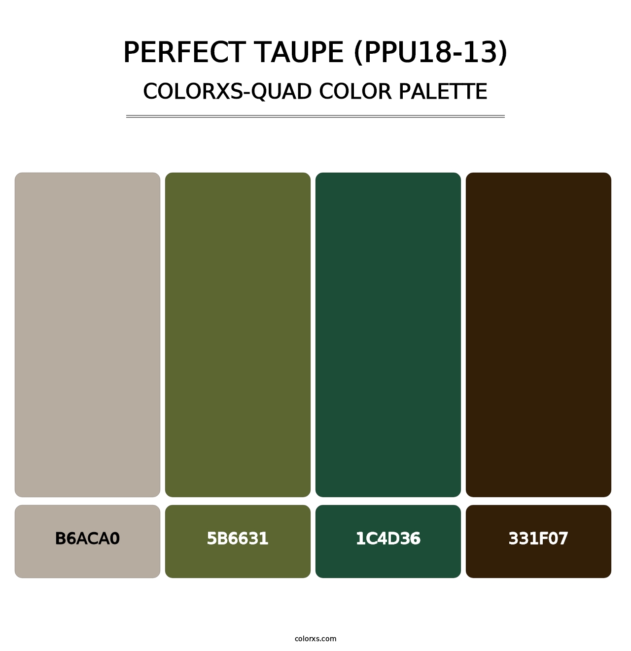 Perfect Taupe (PPU18-13) - Colorxs Quad Palette