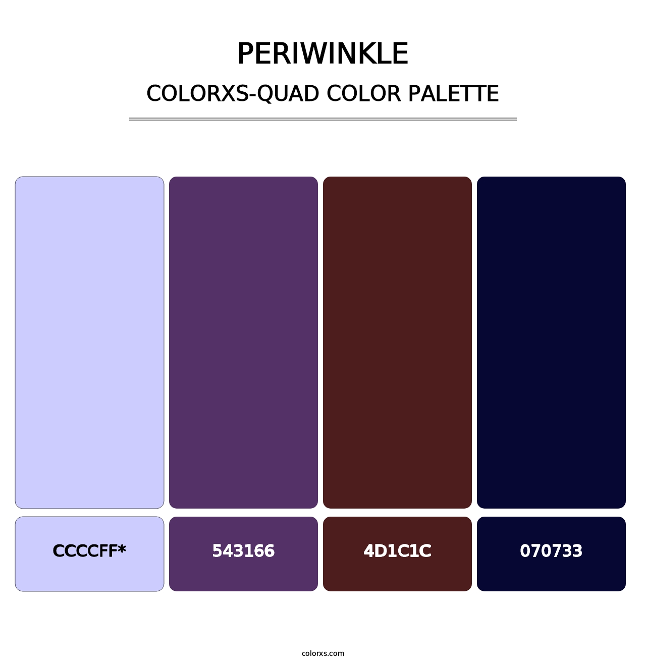 Periwinkle - Colorxs Quad Palette