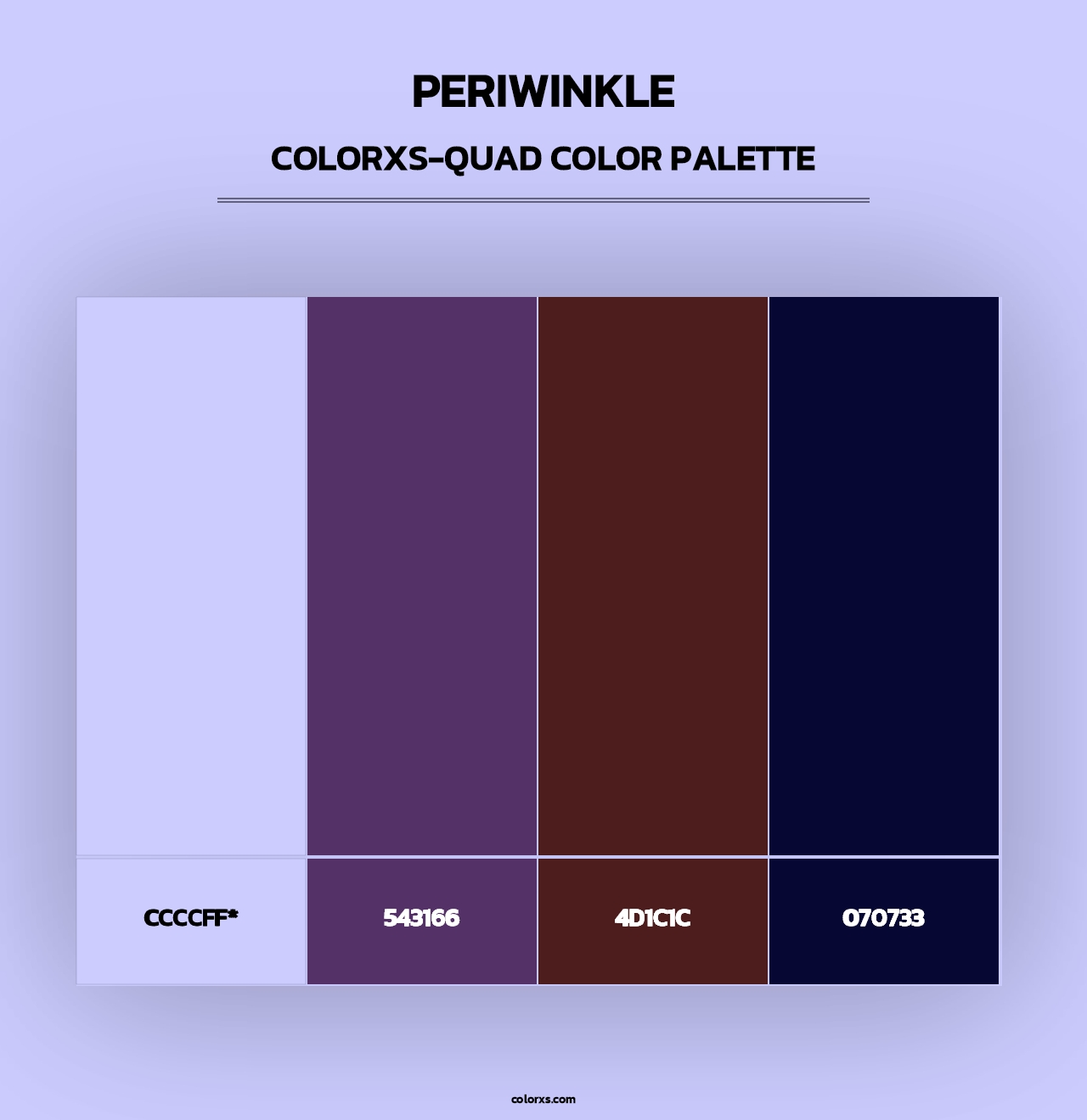 Periwinkle - Colorxs Quad Palette