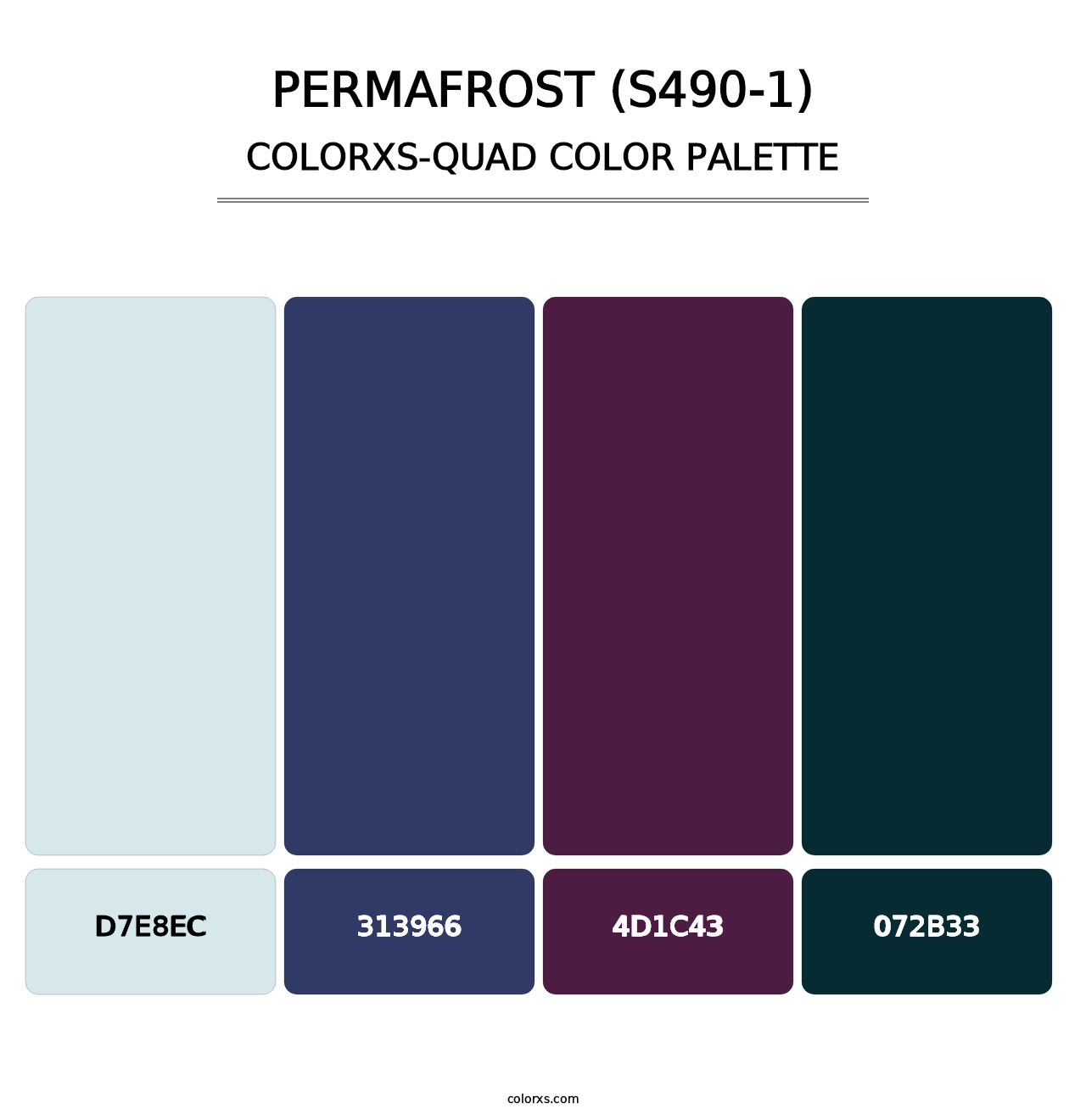 Permafrost (S490-1) - Colorxs Quad Palette