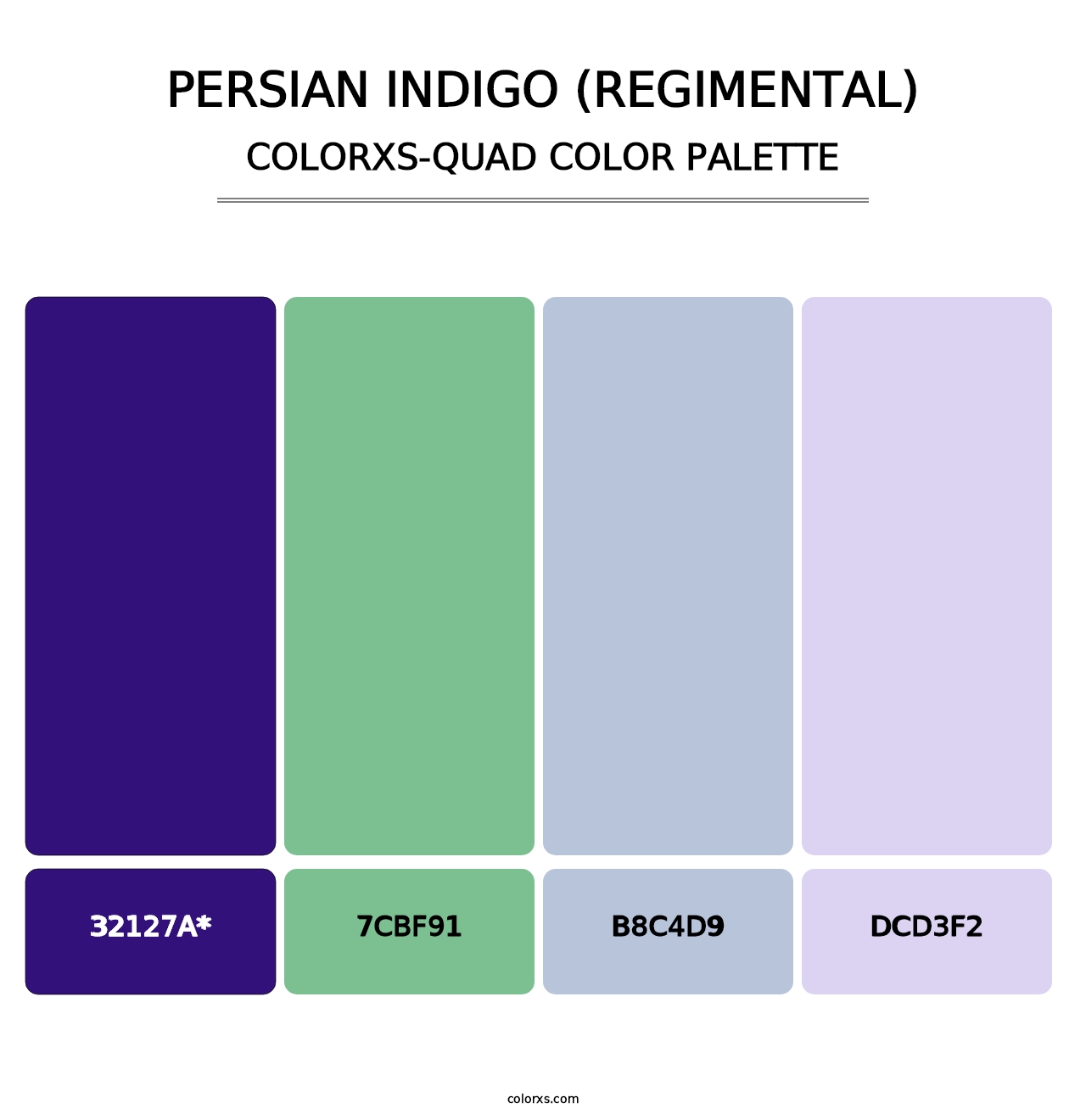 Persian Indigo (Regimental) - Colorxs Quad Palette