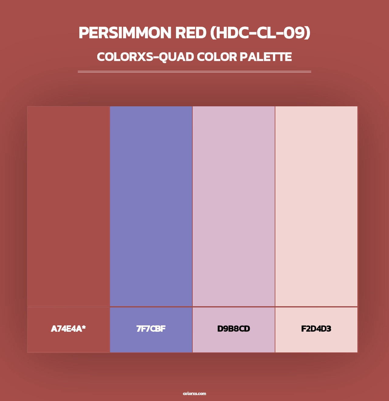 Persimmon Red (HDC-CL-09) - Colorxs Quad Palette