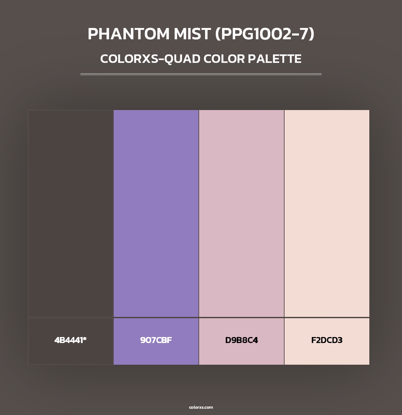 Phantom Mist (PPG1002-7) - Colorxs Quad Palette