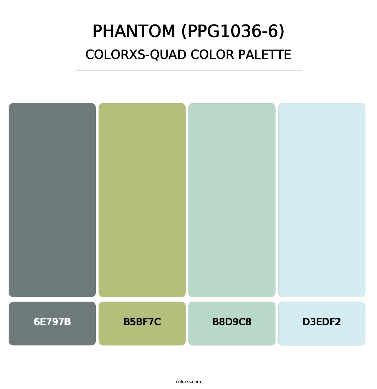 Phantom (PPG1036-6) - Colorxs Quad Palette