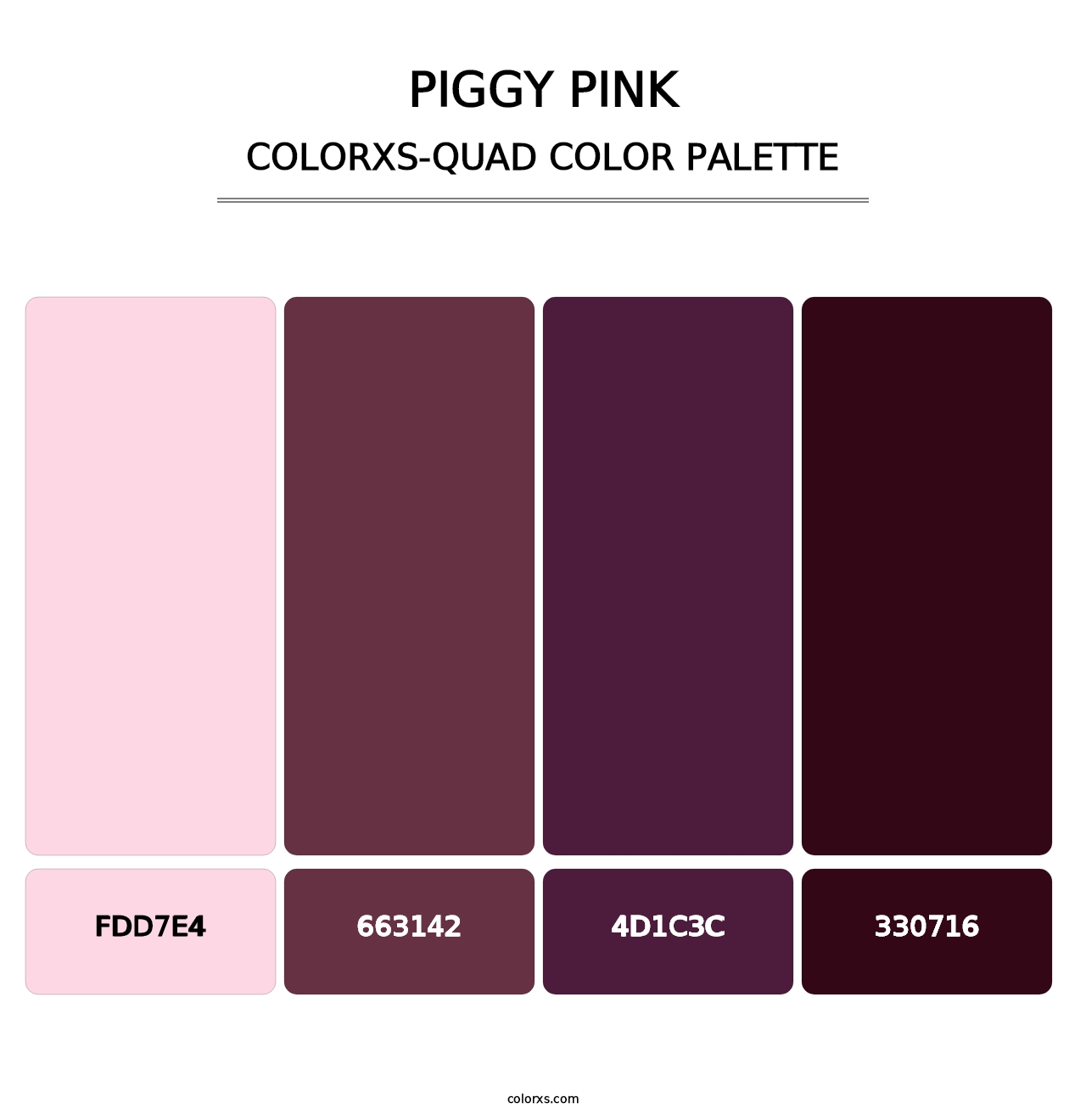 Piggy Pink - Colorxs Quad Palette