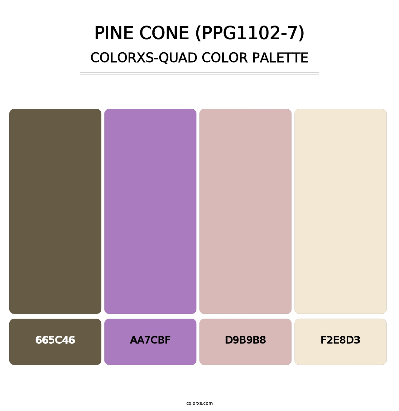 Pine Cone (PPG1102-7) - Colorxs Quad Palette