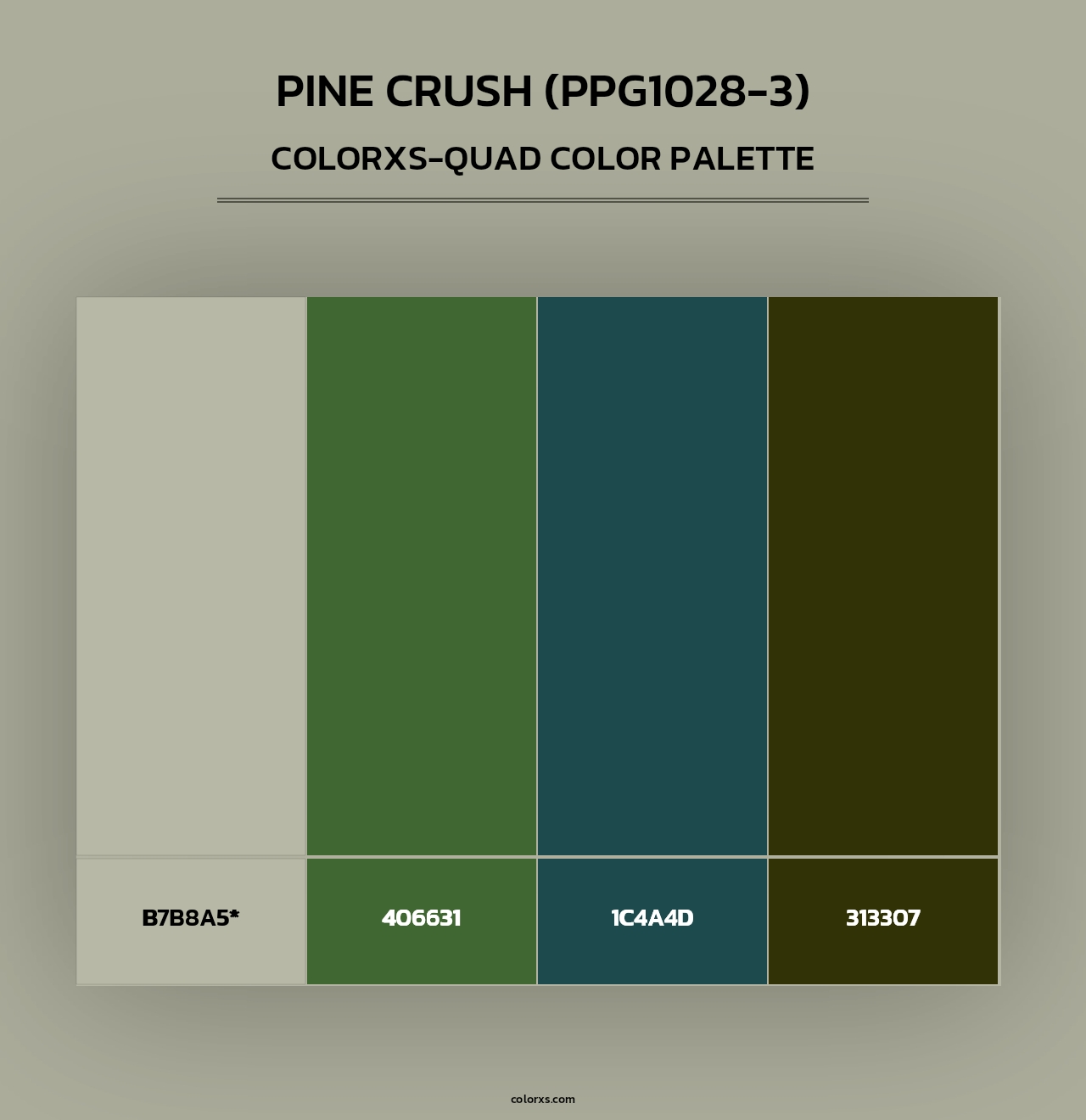 Pine Crush (PPG1028-3) - Colorxs Quad Palette