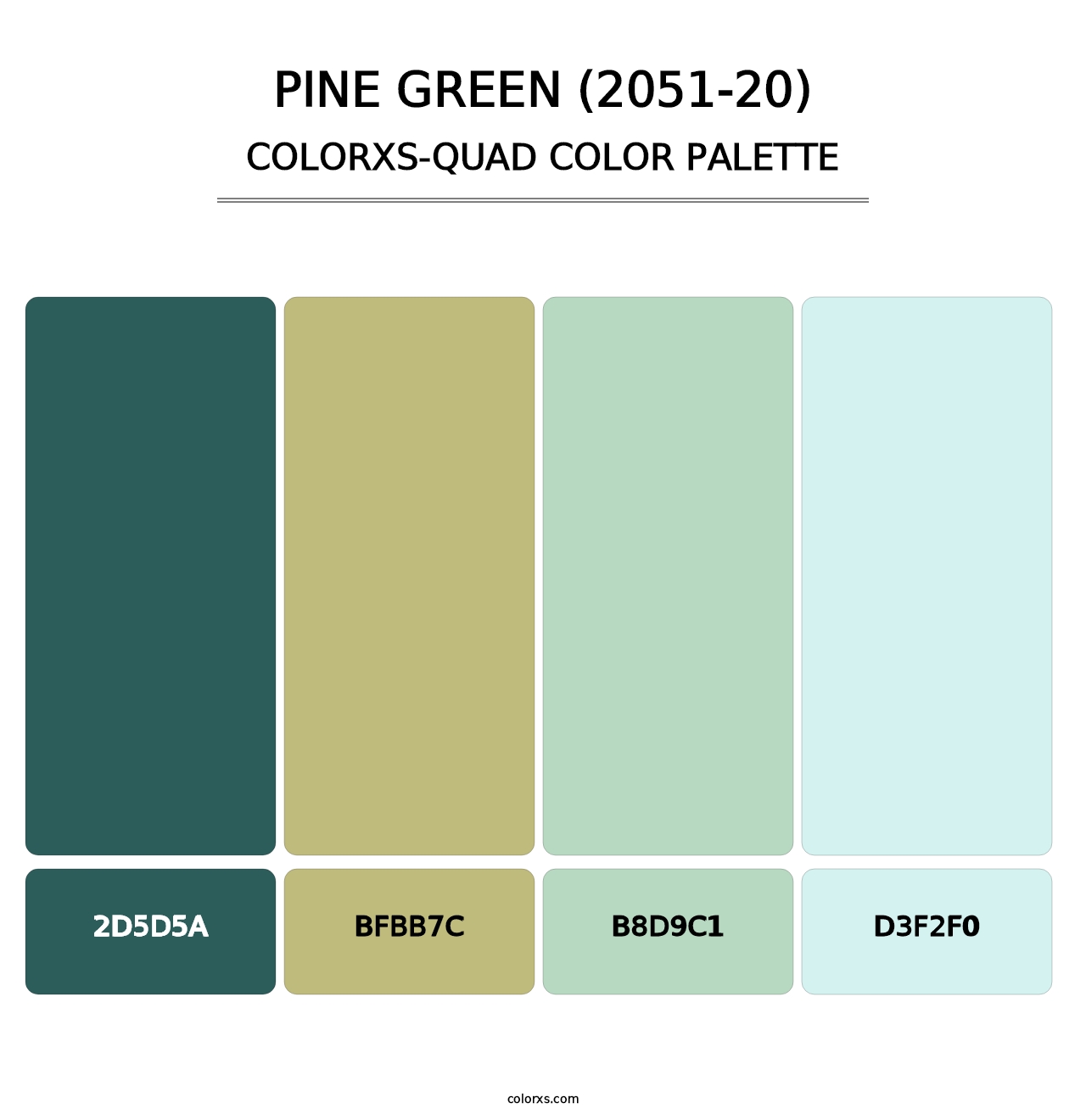 Pine Green (2051-20) - Colorxs Quad Palette