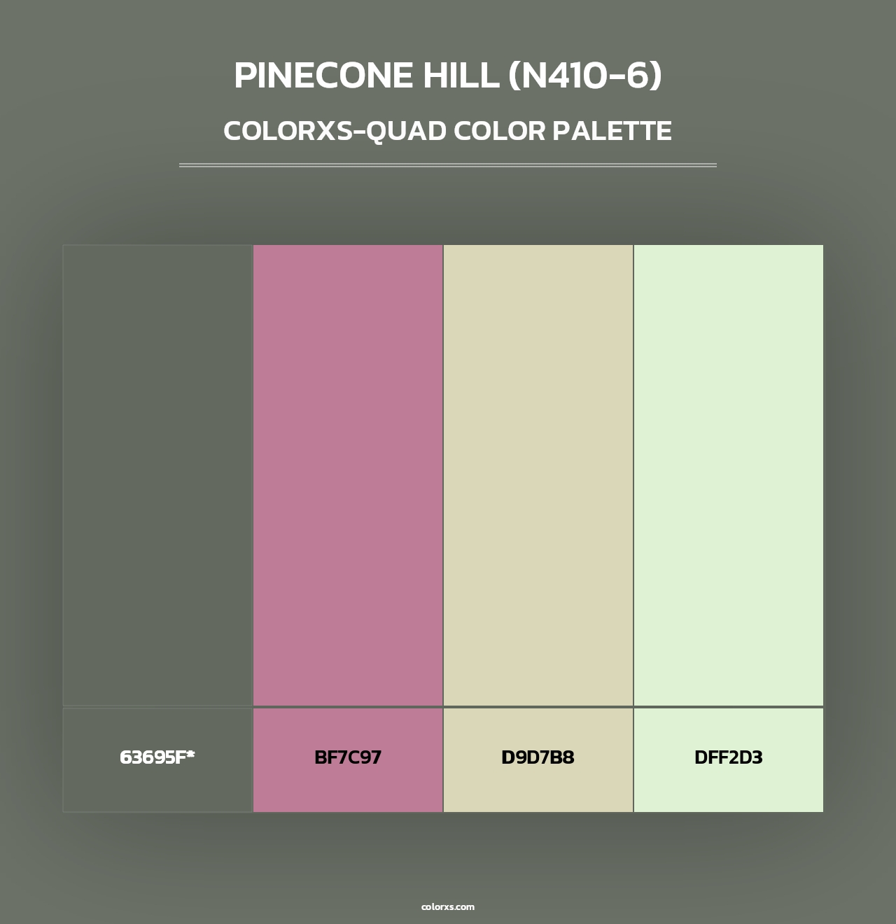 Pinecone Hill (N410-6) - Colorxs Quad Palette