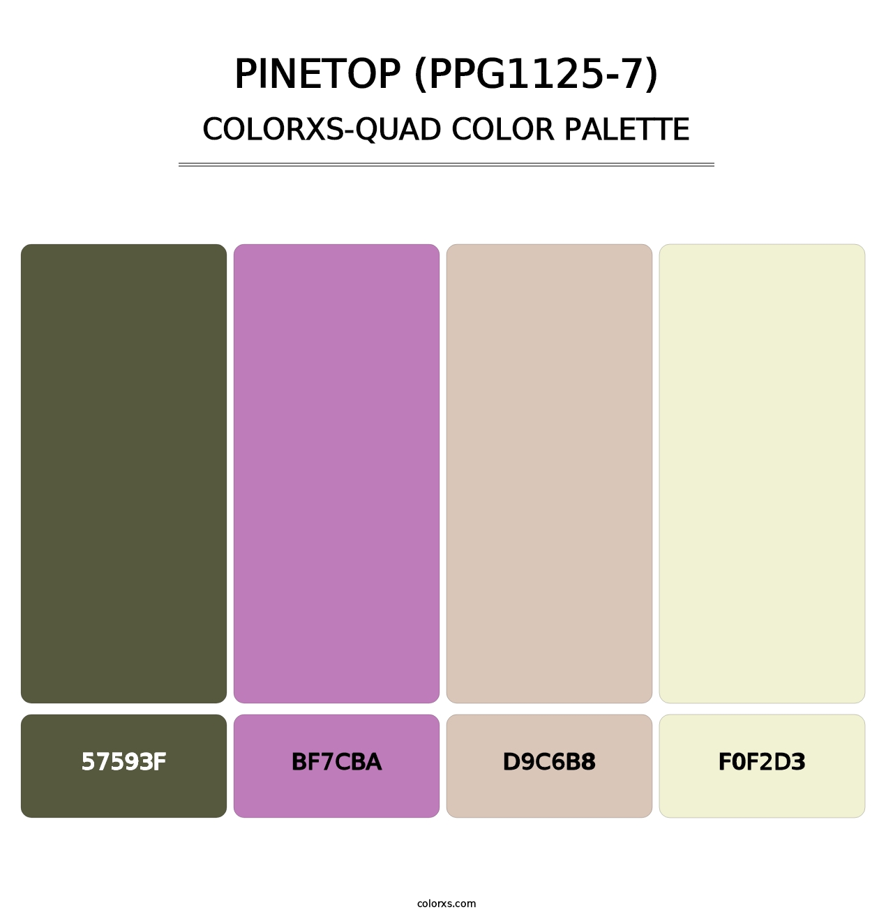 Pinetop (PPG1125-7) - Colorxs Quad Palette