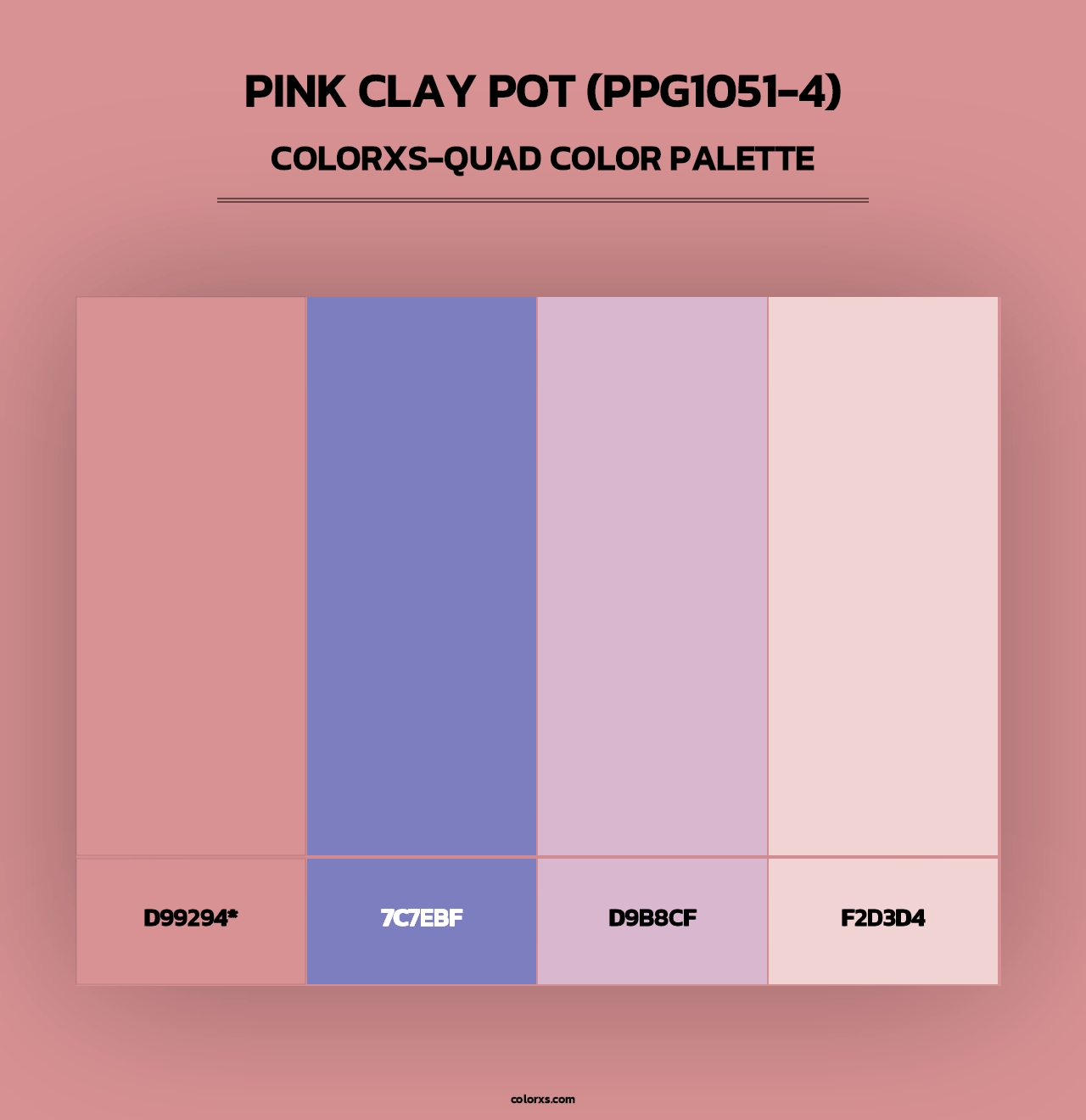 Pink Clay Pot (PPG1051-4) - Colorxs Quad Palette