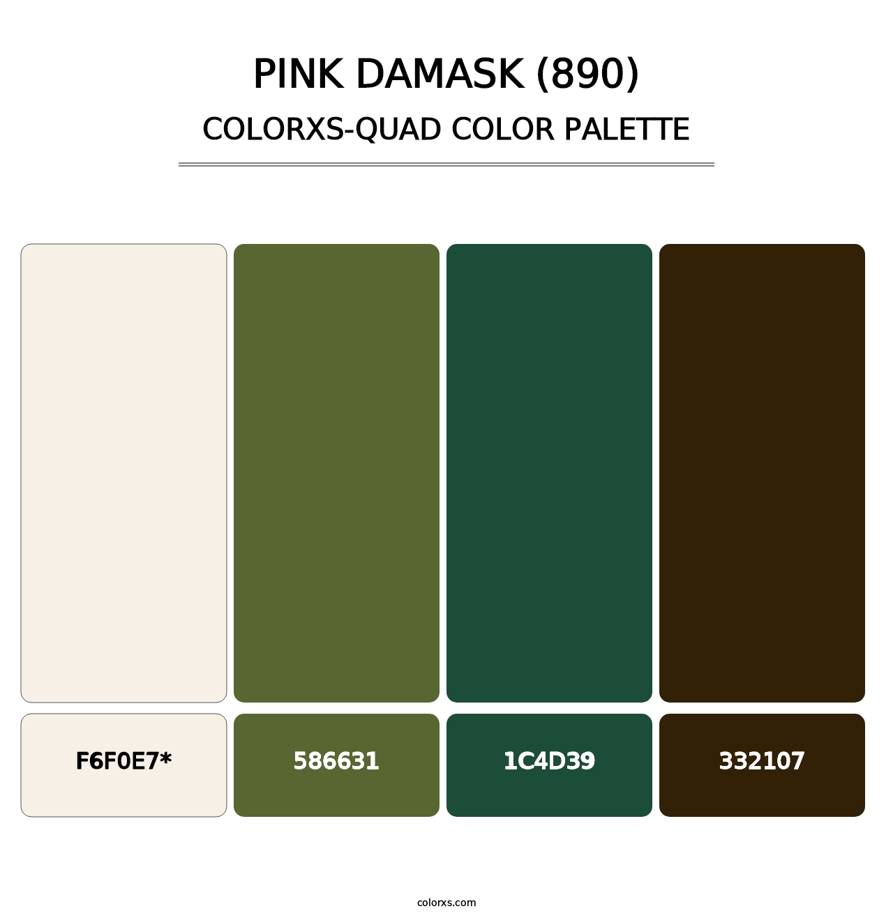 Pink Damask (890) - Colorxs Quad Palette