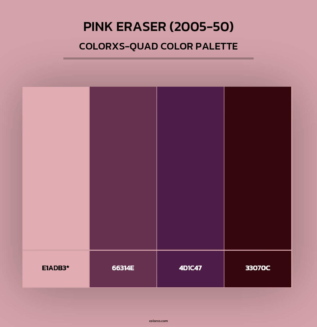 Pink Eraser (2005-50) - Colorxs Quad Palette