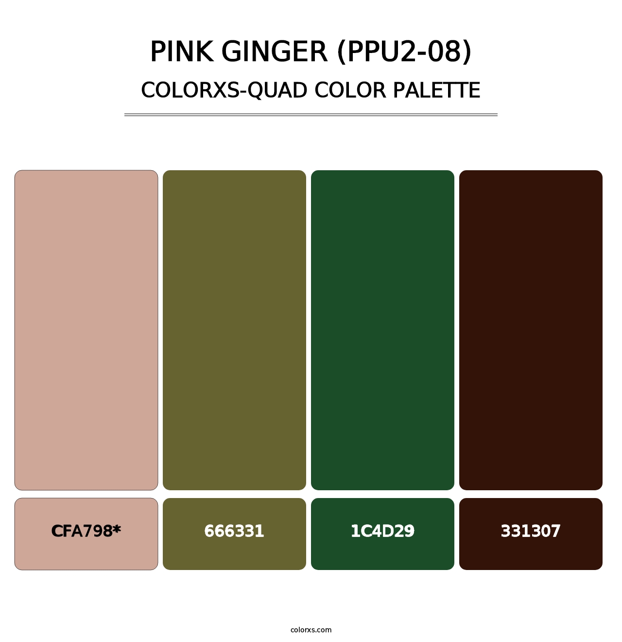 Pink Ginger (PPU2-08) - Colorxs Quad Palette