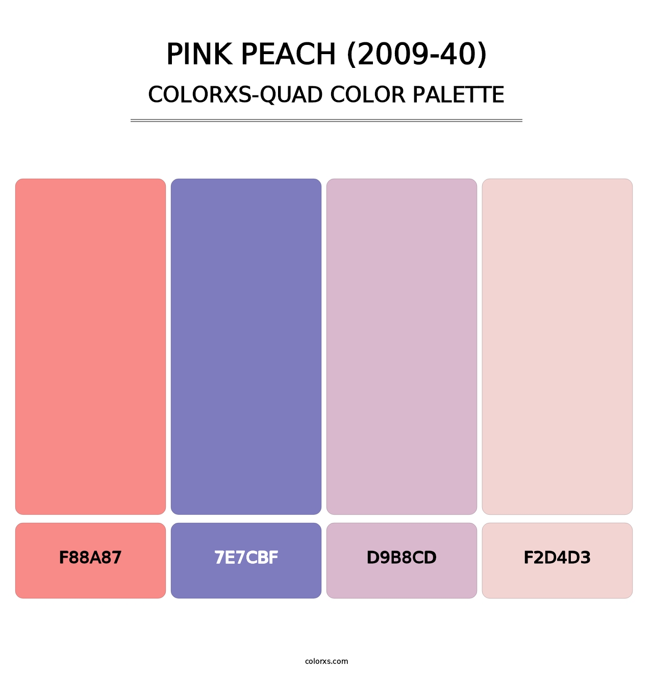 Pink Peach (2009-40) - Colorxs Quad Palette