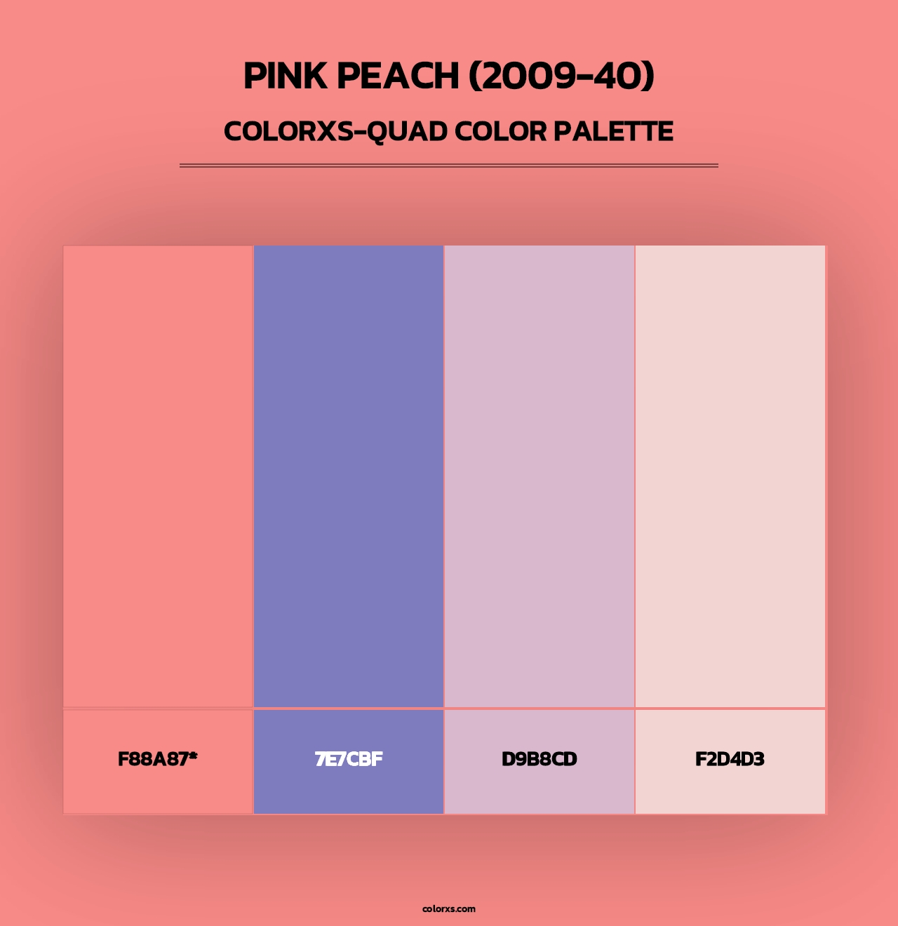 Pink Peach (2009-40) - Colorxs Quad Palette