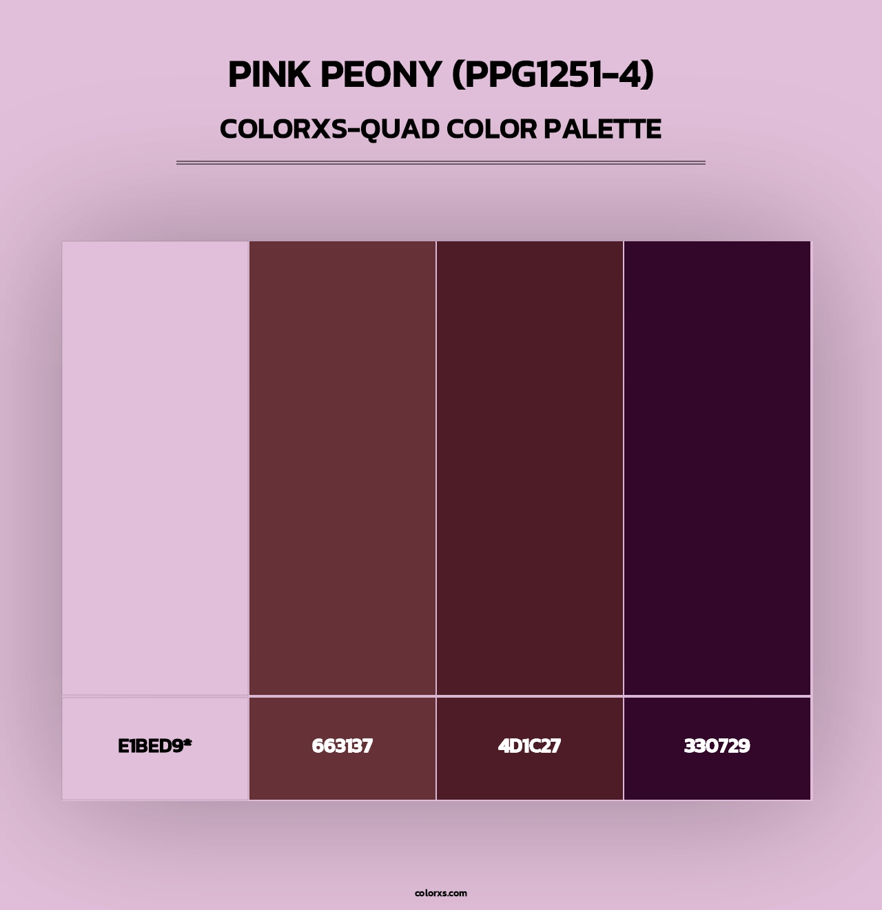Pink Peony (PPG1251-4) - Colorxs Quad Palette