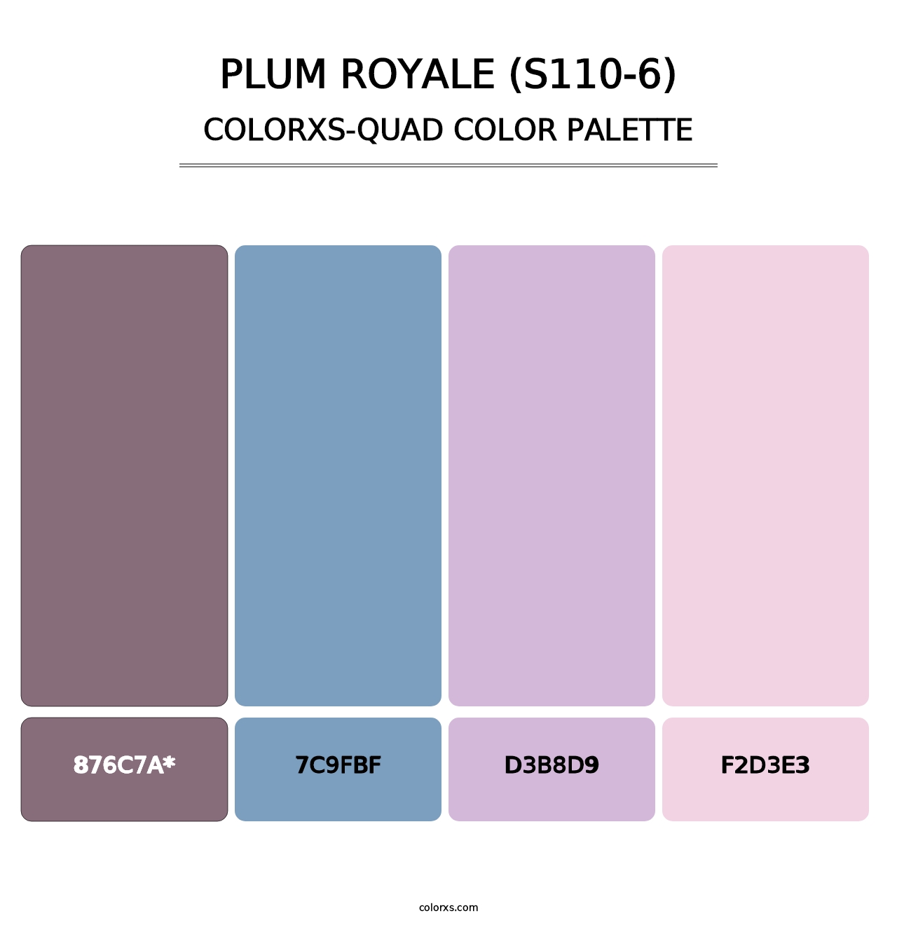 Plum Royale (S110-6) - Colorxs Quad Palette
